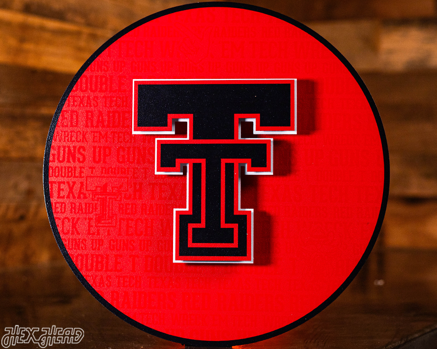 Texas Tech CRAFT SERIES 3D Embossed Metal Wall Art
