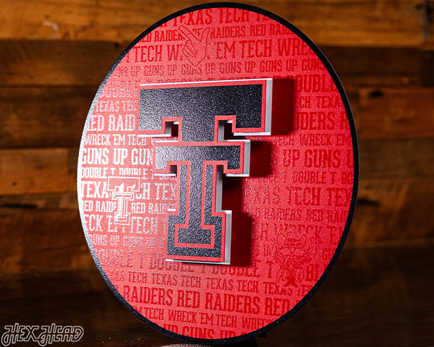 Texas Tech CRAFT SERIES 3D Embossed Metal Wall Art