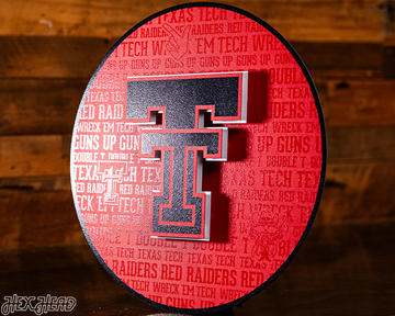 Texas Tech CRAFT SERIES 3D Embossed Metal Wall Art
