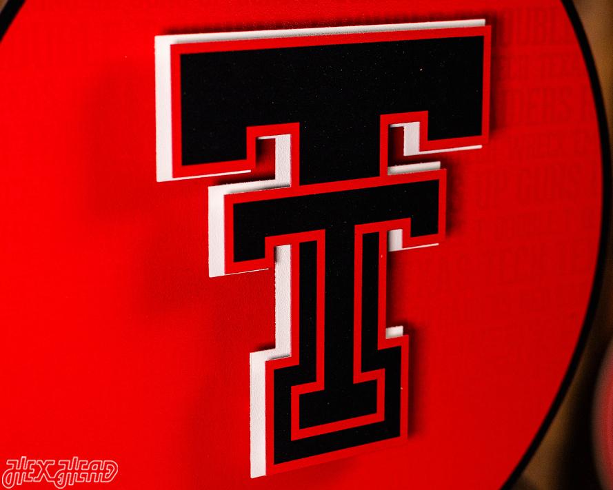 Texas Tech CRAFT SERIES 3D Embossed Metal Wall Art