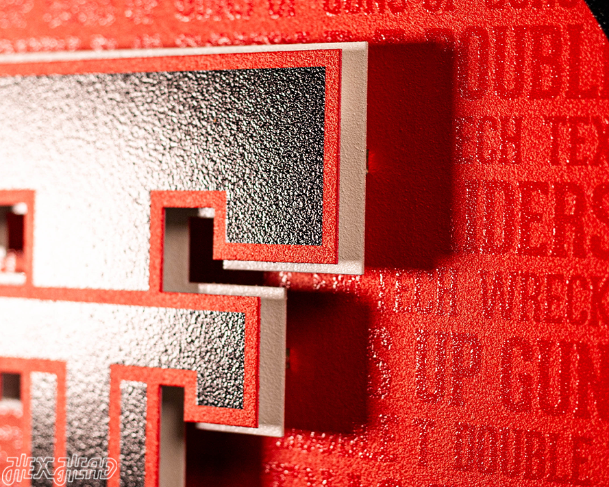 Texas Tech CRAFT SERIES 3D Embossed Metal Wall Art