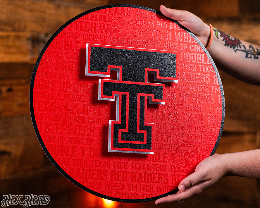 Texas Tech CRAFT SERIES 3D Embossed Metal Wall Art