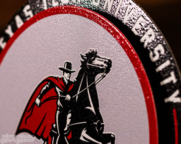 Texas Tech Red Raiders "Double Play" On the Shelf or on the Wall Art