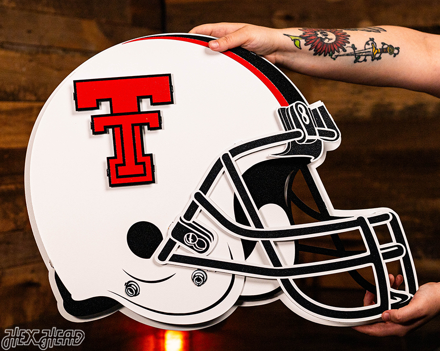 Texas Tech Red Raiders BLITZ COLLECTION - 8 LAYER Helmet 3D Metal Wall Art