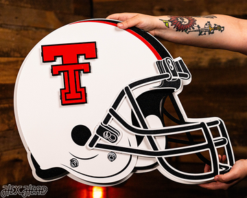 Texas Tech Red Raiders BLITZ COLLECTION - 8 LAYER Helmet 3D Metal Wall Art
