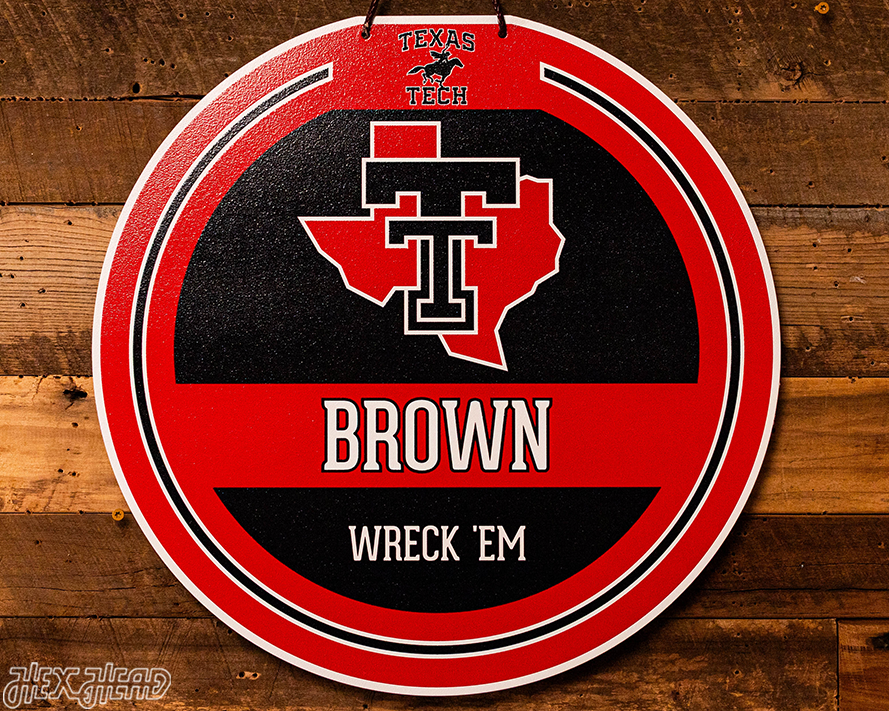 Texas Tech Red Raiders Personalized Monogram Metal Art