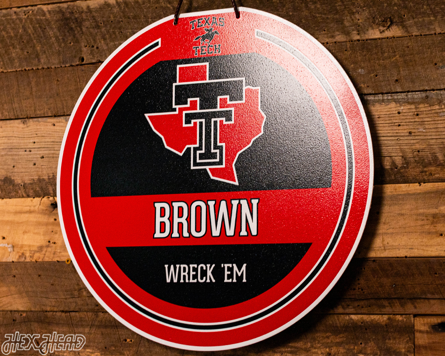 Texas Tech Red Raiders Personalized Monogram Metal Art