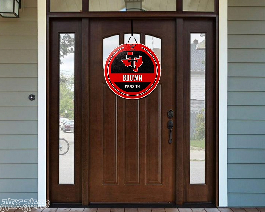 Texas Tech Red Raiders Personalized Monogram Metal Art