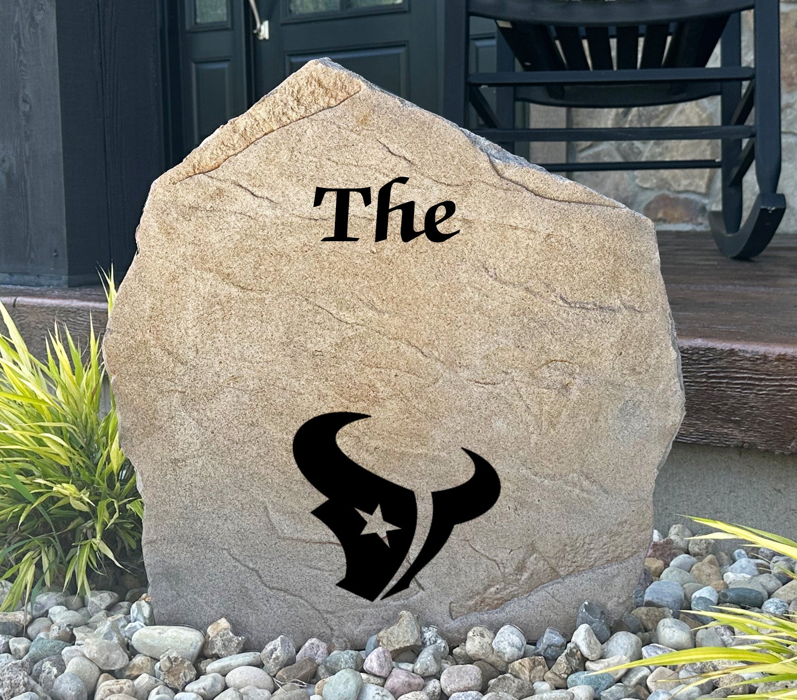 Houston Texans Design-A-Stone Landscape Art Family Name