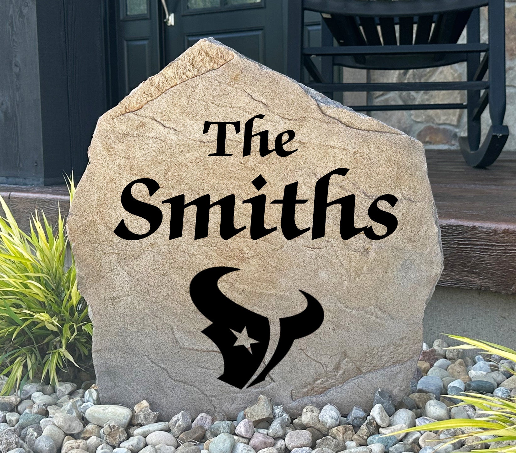 Houston Texans Design-A-Stone Landscape Art Family Name