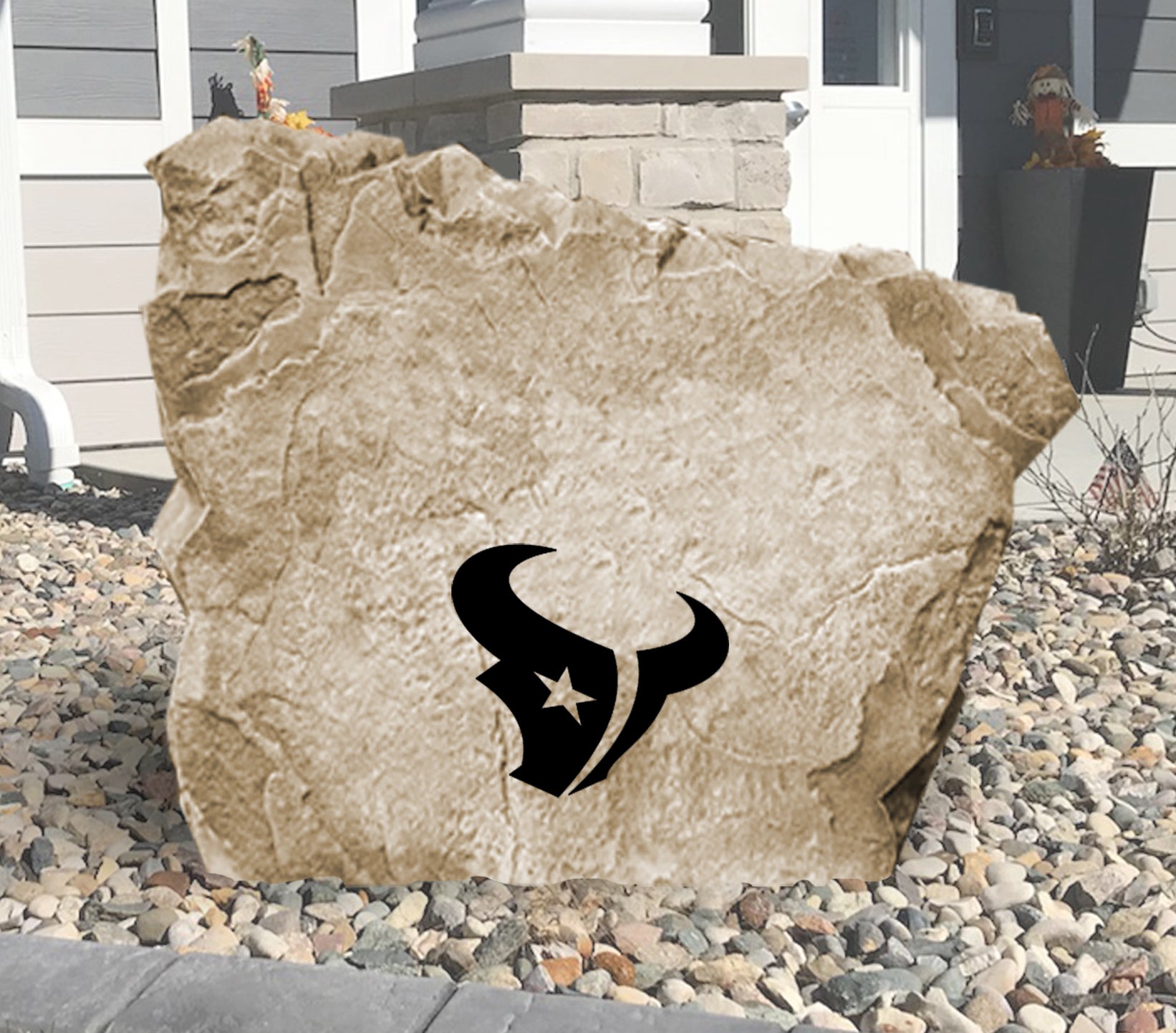 Houston Texans Design-A-Stone Landscape Art Address Stone