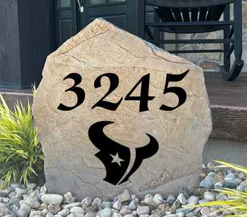 Houston Texans Design-A-Stone Landscape Art Address Stone