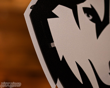 MONOCHROME - Connecticut UCONN Huskies Mascot 3D Metal Wall Art
