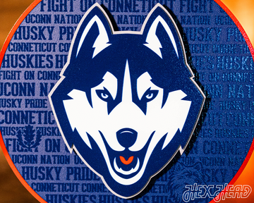 Connecticut UCONN Huskies CRAFT SERIES 3D Metal Wall Art