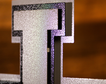 MONOCHROME -- Houston Cougars Interlocking "UH" 3D Metal Wall Art