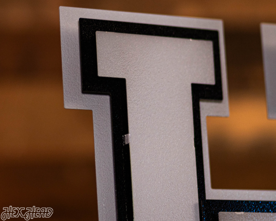 MONOCHROME -- Houston Cougars Interlocking "UH" 3D Metal Wall Art