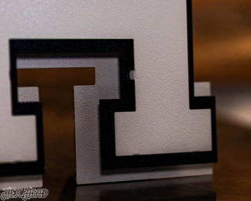 MONOCHROME -- Houston Cougars Interlocking "UH" 3D Metal Wall Art