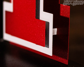 Houston Cougars Interlocking "UH" 3D Metal Wall Art