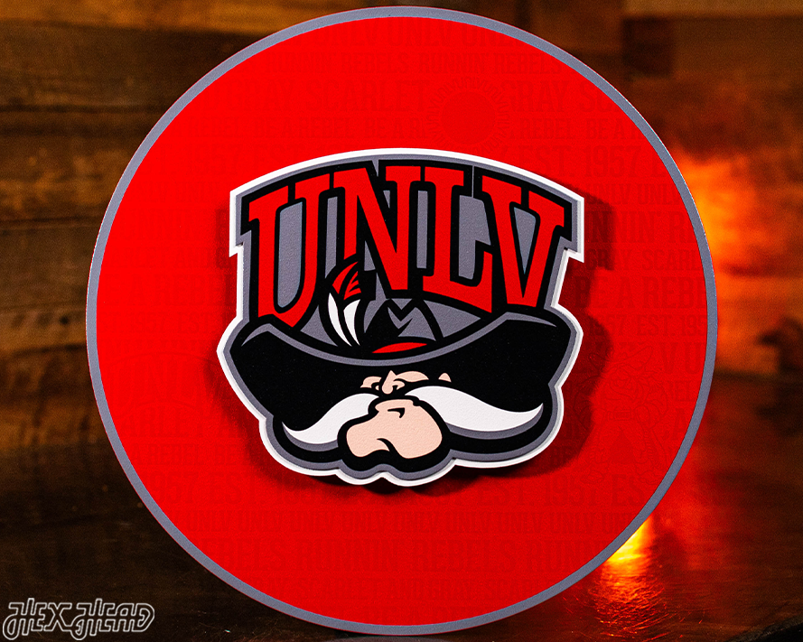 UNLV Rebels CRAFT SERIES 3D Embossed Metal Wall Art