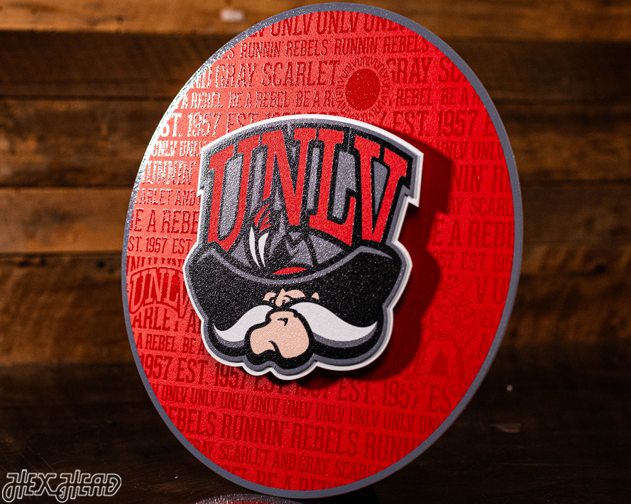 UNLV Rebels CRAFT SERIES 3D Embossed Metal Wall Art