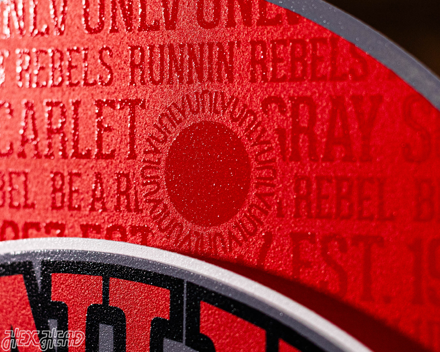 UNLV Rebels CRAFT SERIES 3D Embossed Metal Wall Art