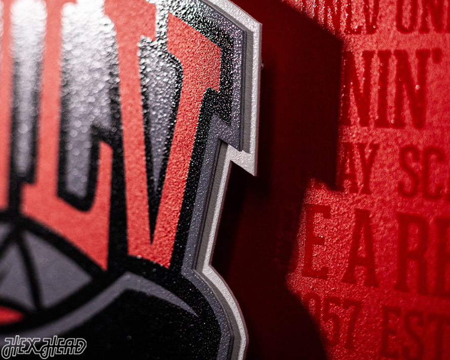 UNLV Rebels CRAFT SERIES 3D Embossed Metal Wall Art