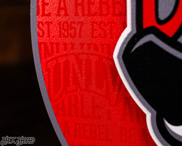 UNLV Rebels CRAFT SERIES 3D Embossed Metal Wall Art