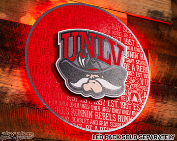 UNLV Rebels CRAFT SERIES 3D Embossed Metal Wall Art
