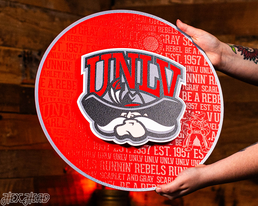 UNLV Rebels CRAFT SERIES 3D Embossed Metal Wall Art