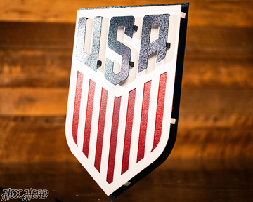 United States Soccer Shield 3D Metal Wall Art