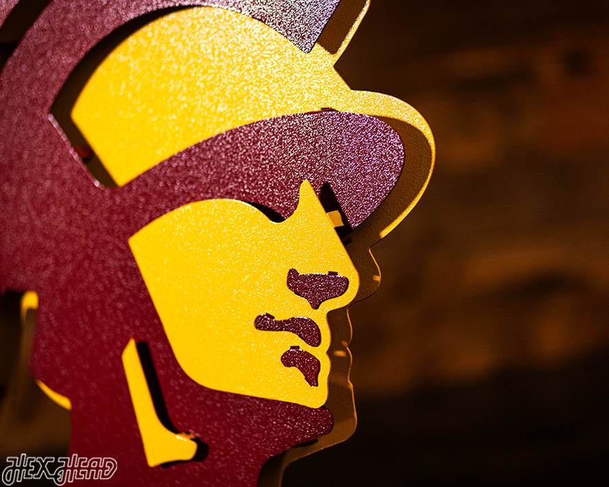 USC Southern California Trojan Mascot 3D Vintage Metal Wall Art