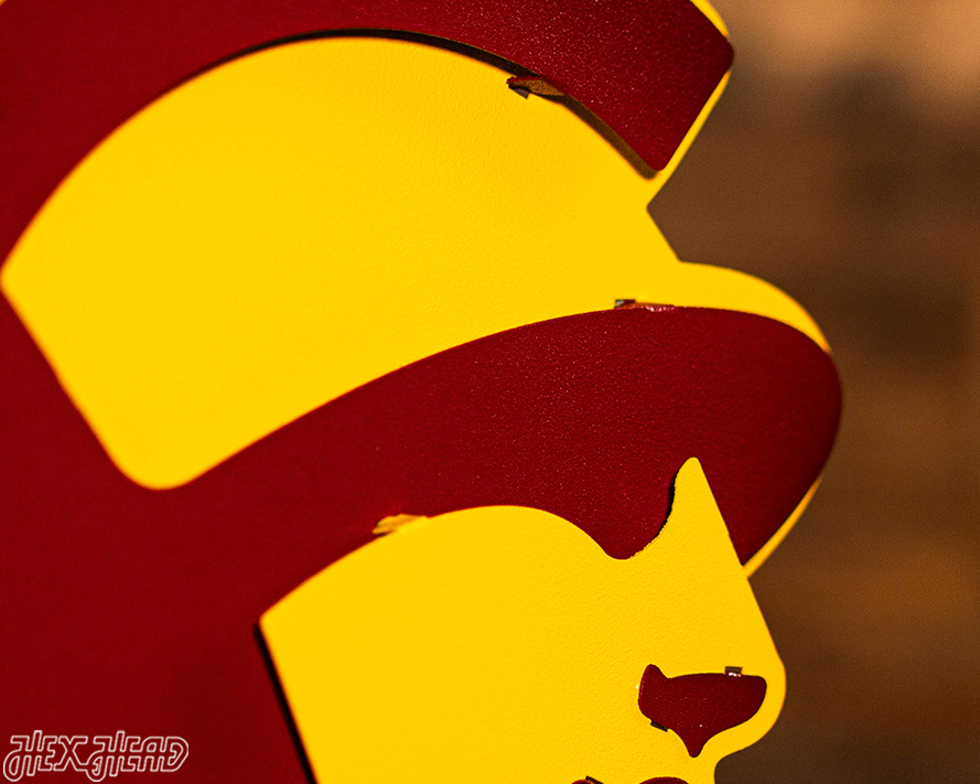 USC Southern California Trojan Mascot 3D Vintage Metal Wall Art