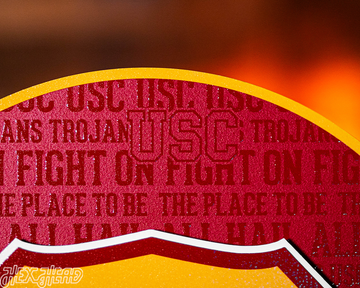 USC Southern California Trojans CRAFT SERIES 3D Embossed Metal Wall Art