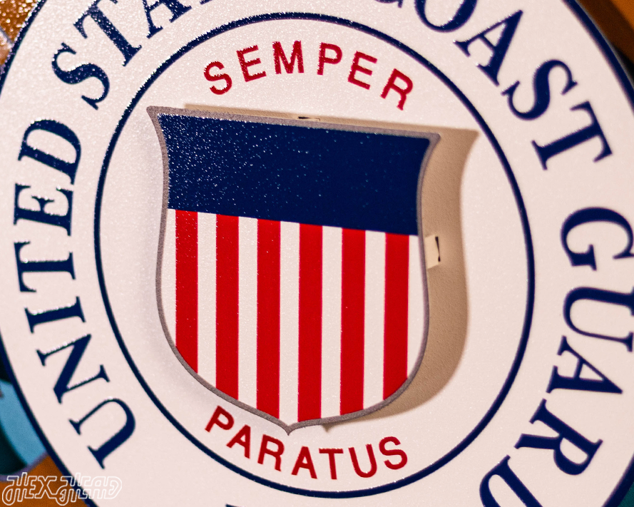 United States Coast Guard Seal 3D Vintage Metal Wall Art