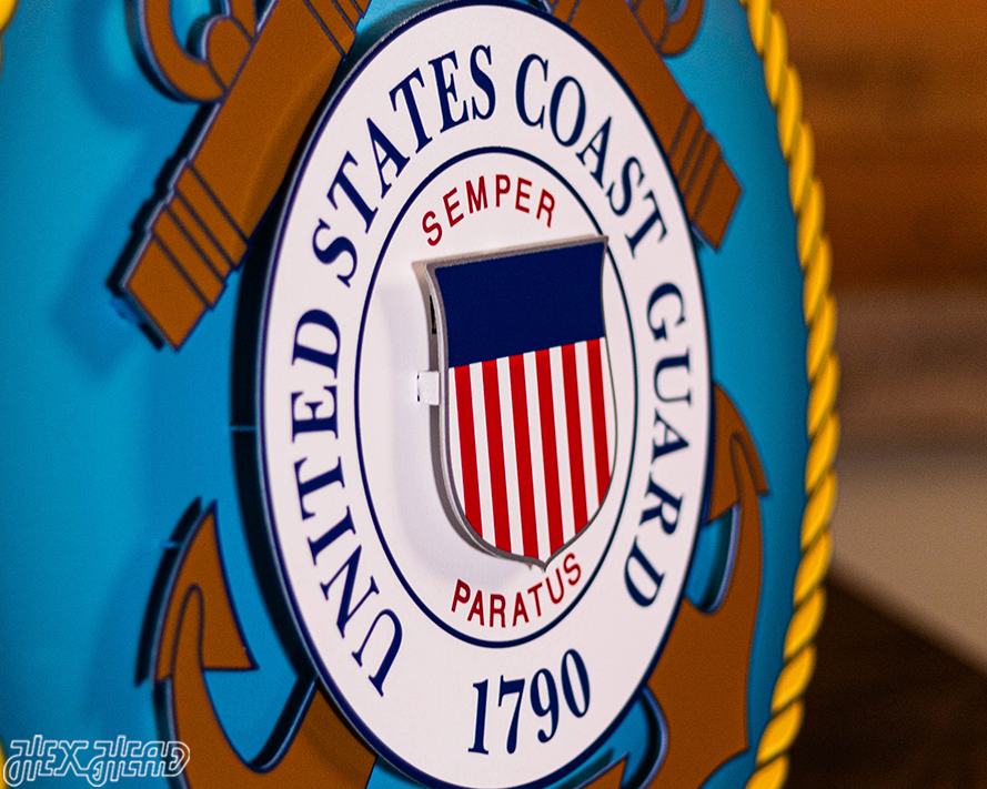 United States Coast Guard Seal 3D Vintage Metal Wall Art