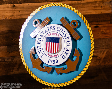 United States Coast Guard Seal 3D Vintage Metal Wall Art