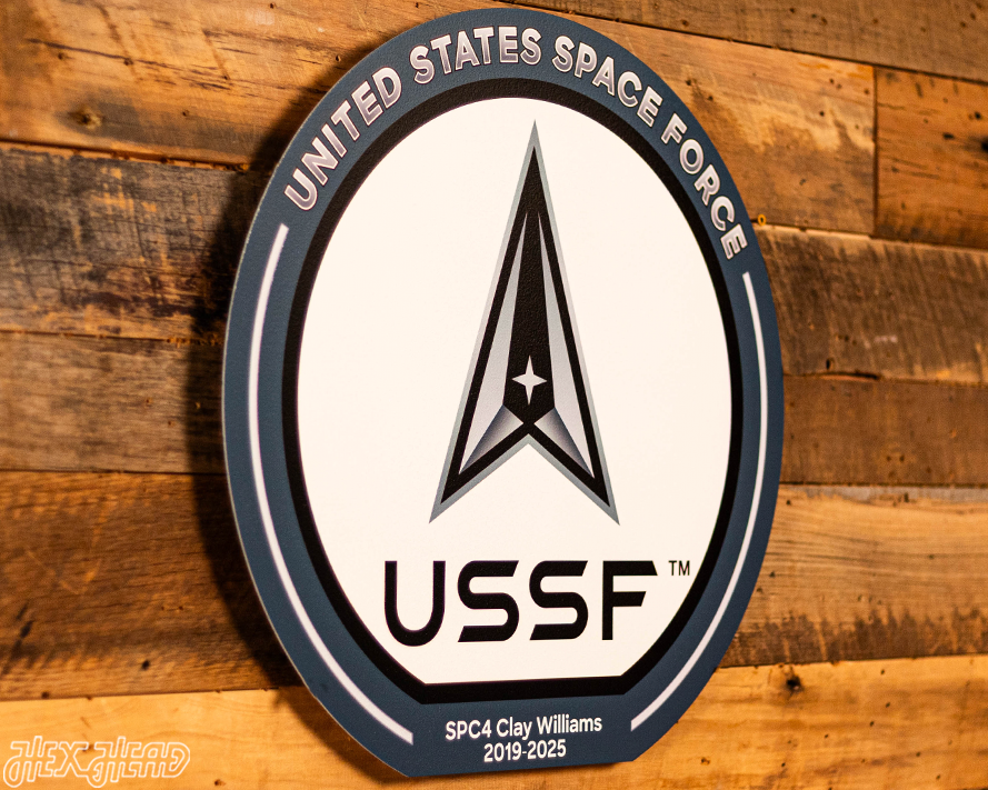 VARSITY Collection- SINGLE Layer United States Space Force Metal Wall Art