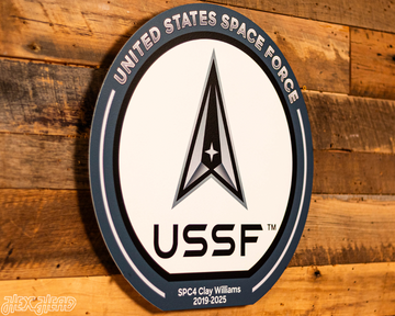 VARSITY Collection- SINGLE Layer United States Space Force Metal Wall Art