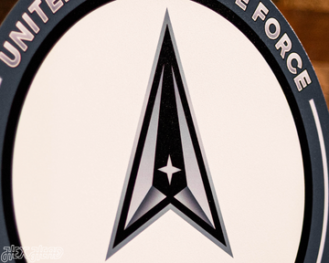 VARSITY Collection- SINGLE Layer United States Space Force Metal Wall Art