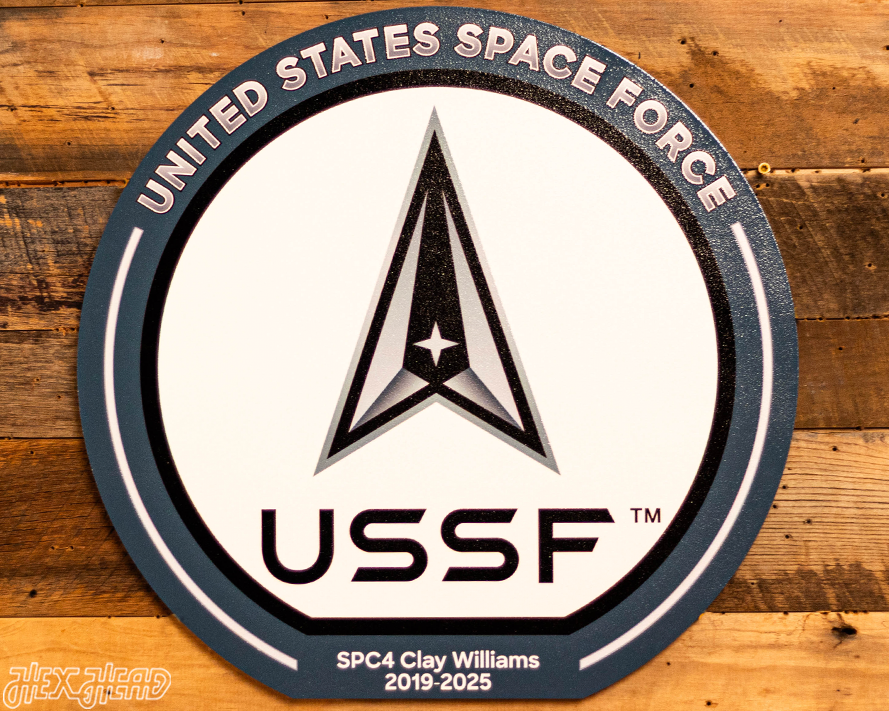 VARSITY Collection- SINGLE Layer United States Space Force Metal Wall Art