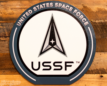 VARSITY Collection- SINGLE Layer United States Space Force Metal Wall Art