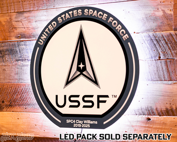 VARSITY Collection- SINGLE Layer United States Space Force Metal Wall Art