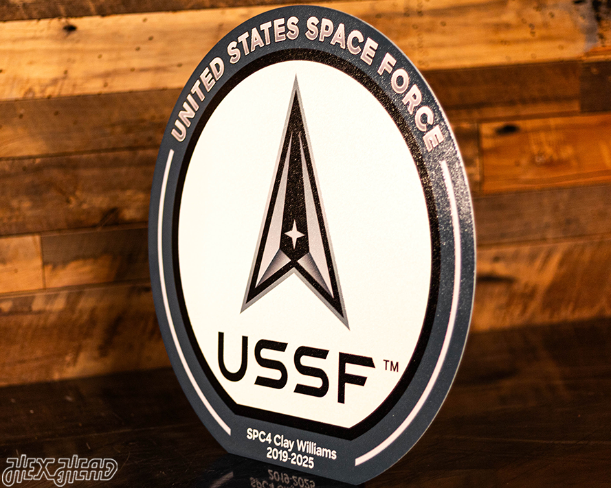 VARSITY Collection- SINGLE Layer United States Space Force Metal Wall Art