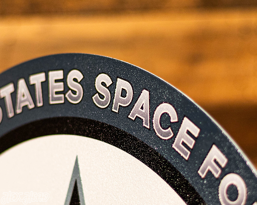 VARSITY Collection- SINGLE Layer United States Space Force Metal Wall Art