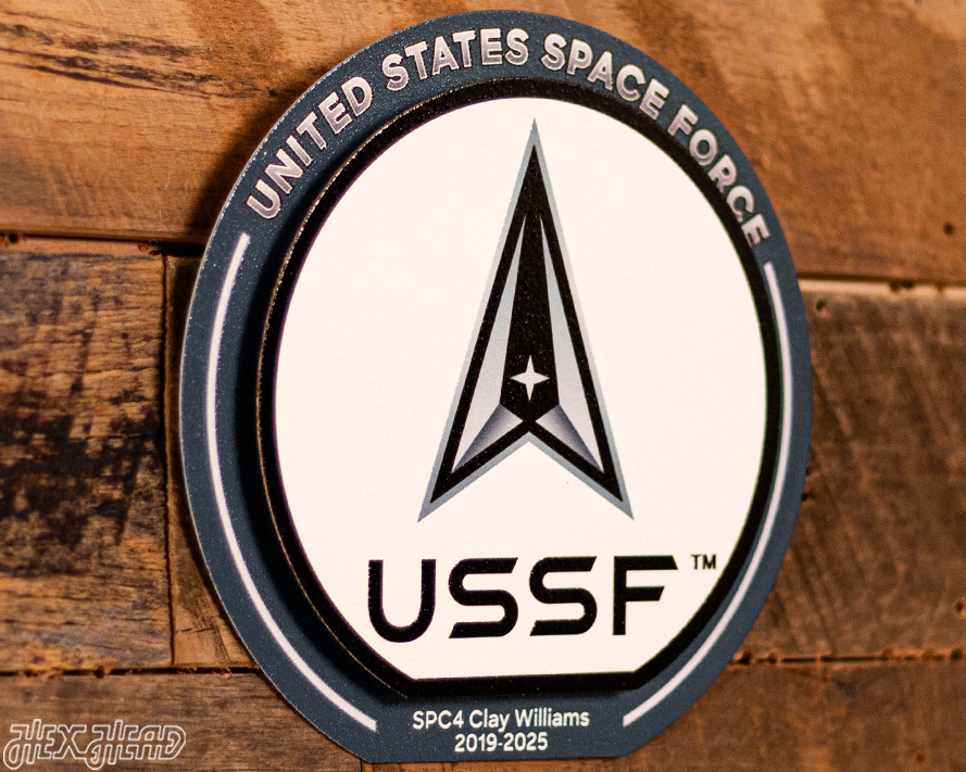 United States Space Force "Double Play" On the Shelf or on the Wall Art