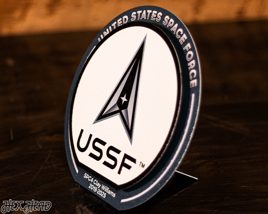United States Space Force "Double Play" On the Shelf or on the Wall Art