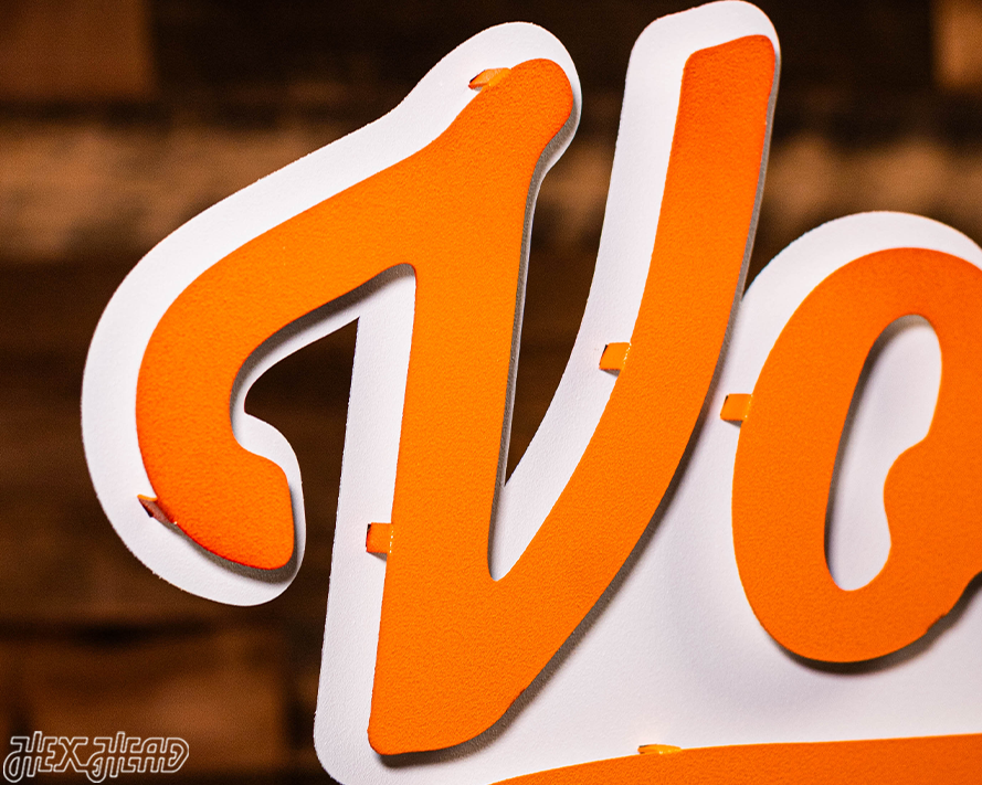 Tennessee Volunteers BASEBALL "VOLS" Script 3D Metal Wall Art