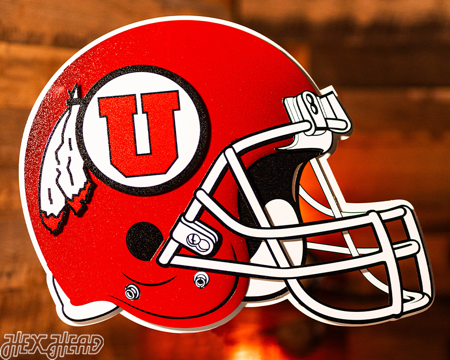 Utah Utes BLITZ COLLECTION - 8 LAYER 3D Metal Wall Art