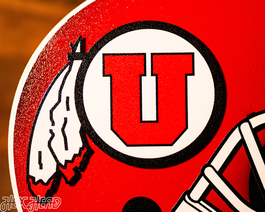 Utah Utes BLITZ COLLECTION - 8 LAYER 3D Metal Wall Art