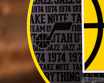 Utah Jazz CRAFT SERIES 3D Embossed Metal Wall Art